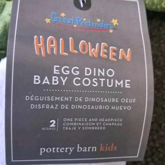 Pottery Barn Kids Baby T-Rex Egg Dino Halloween Costume NWT - Picture 4 of 6